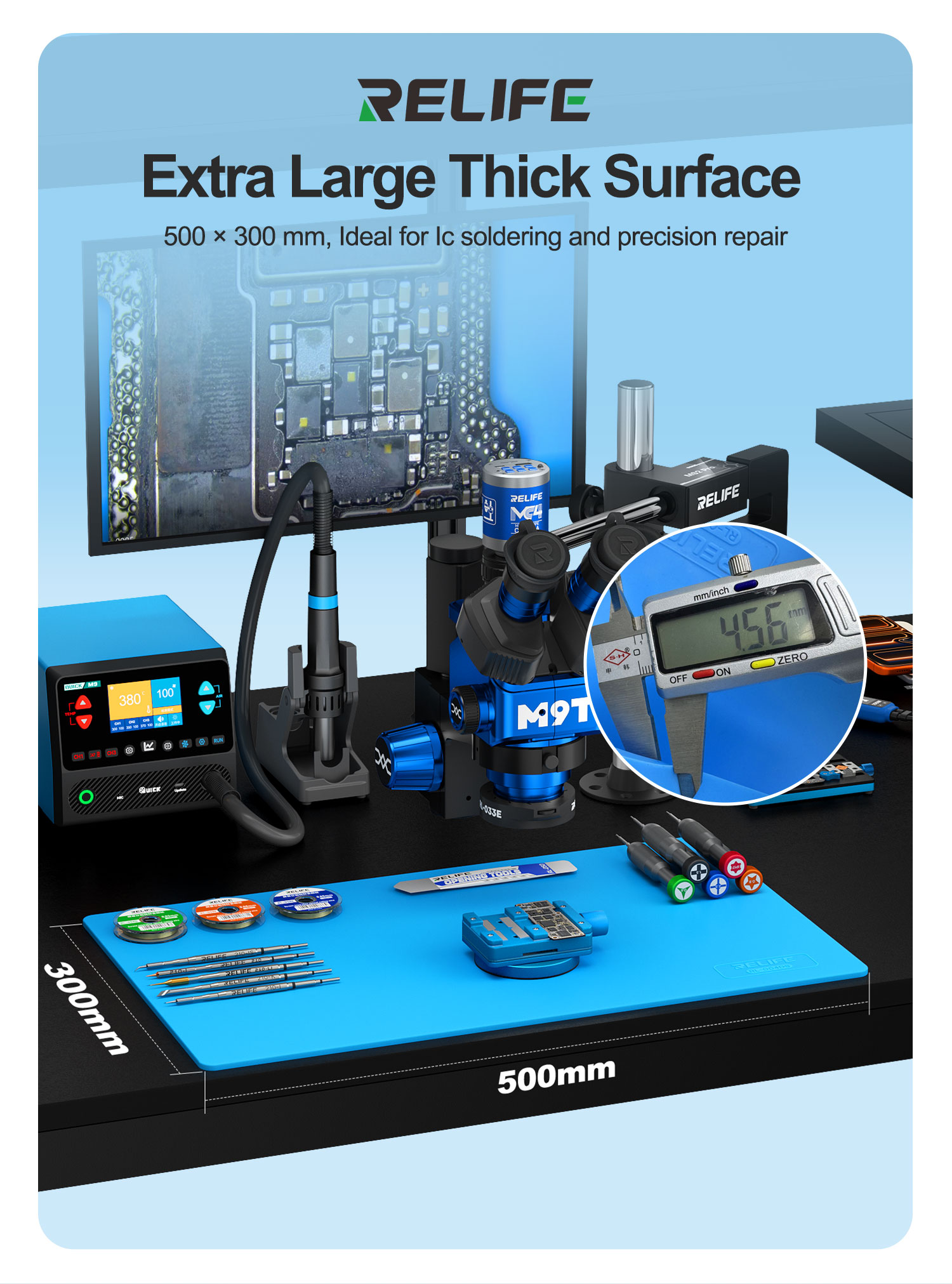Bar Mat Rubber - RELIFE RL-004DS Большой силиконовый ремонтный коврик